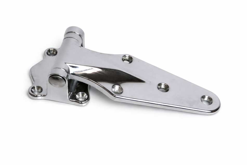 Kason 1071A Series Surface-Mount Nylon-Bearing Hinges – Chrome Reversible Door Hinges