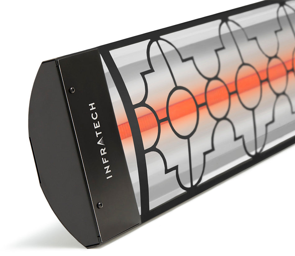 Infratech C2024BL3 – 39″ 2000W 240V Electric Heater with MEDITERRANEAN MOTIF Fascia, BLACK