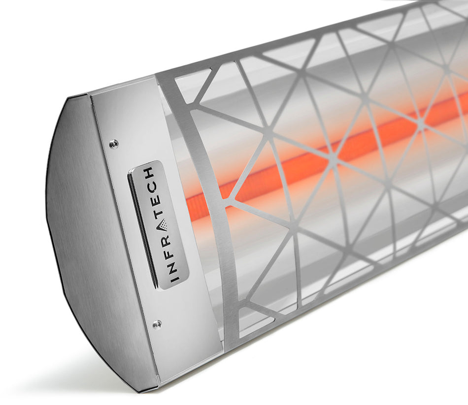 Infratech C2624SS1 – 48″ 2600W 240V Electric Heater with CONTEMPORARY MOTIF Fascia, Stainless Steel