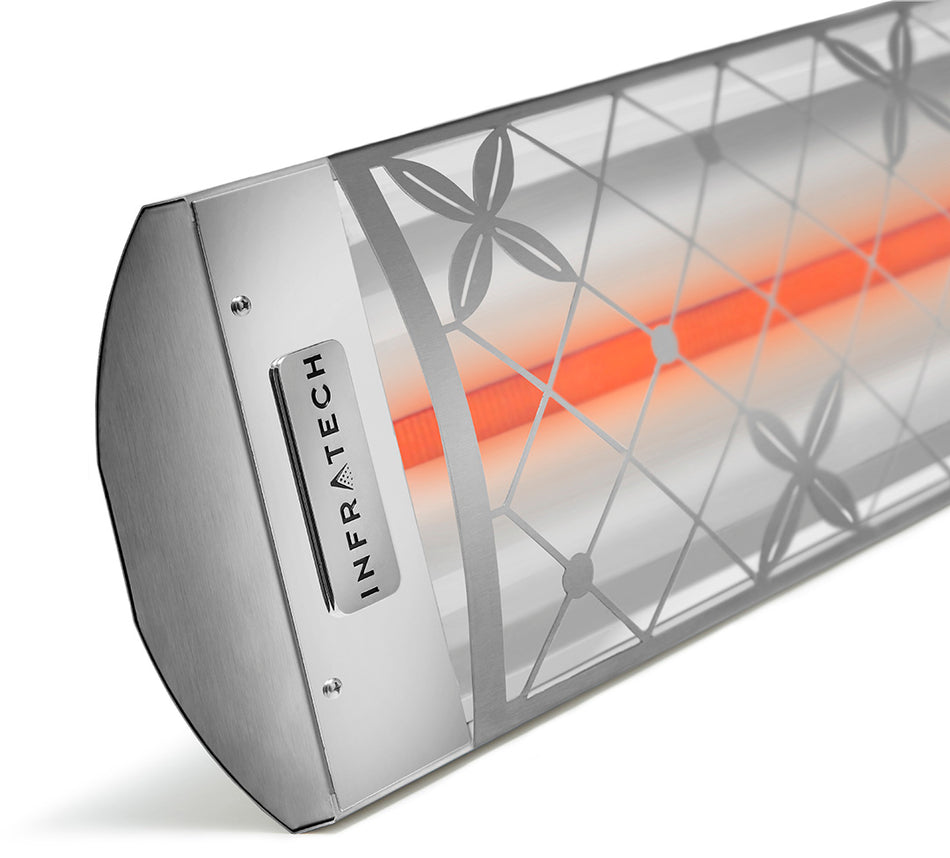 Infratech C2024SS4 – 39″ 2000W 240V Electric Heater with TRADITIONAL MOTIF Fascia, Stainless Steel