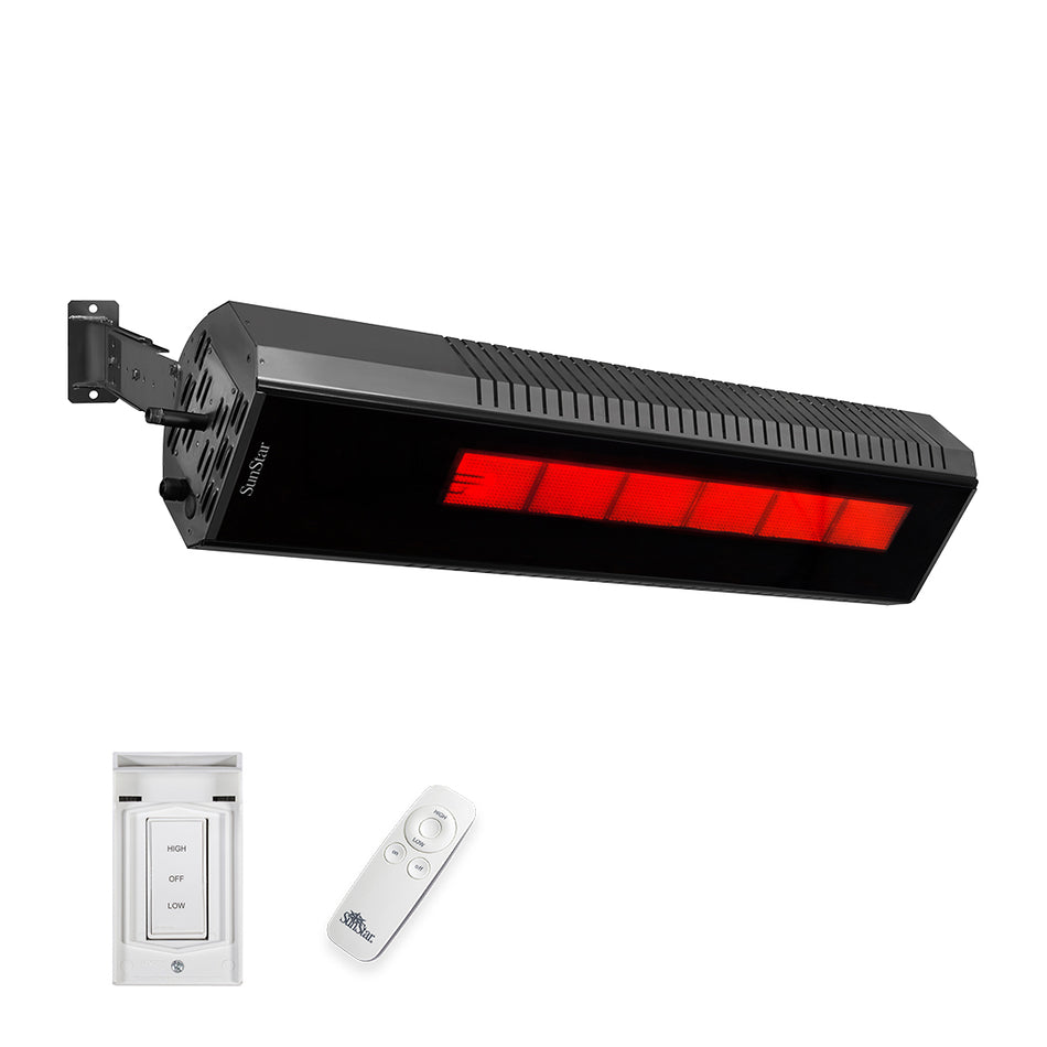 SunStar SGL1560 Two-Stage Infrared Patio Heater – 24,000/35,000 BTU Gas Heater with Adjustable Mount