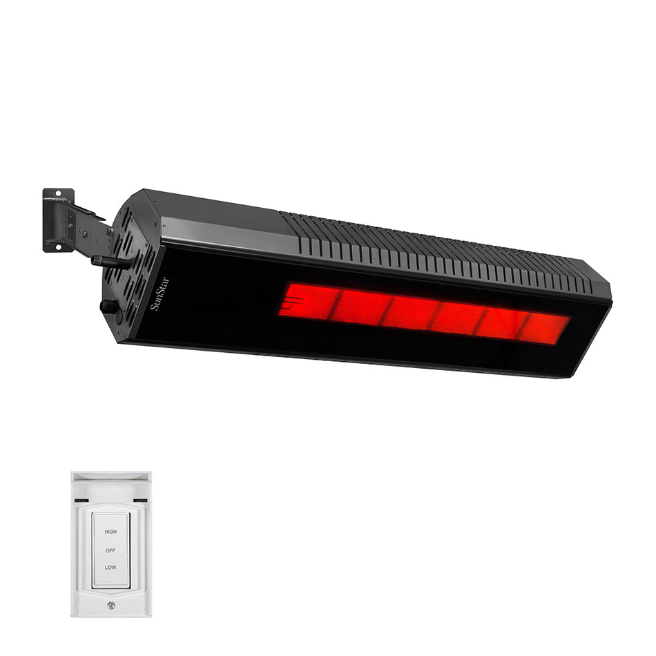 SunStar SGL1560 Two-Stage Infrared Patio Heater – 24,000/35,000 BTU Radiant Gas Heater with Adjustable Mounting Kit