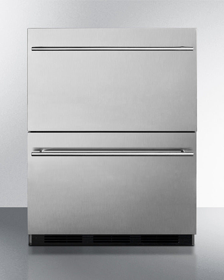 Summit SP6DBS2D7 24″ Wide 2-Drawer All-Refrigerator – Stainless Steel Exterior & Interior