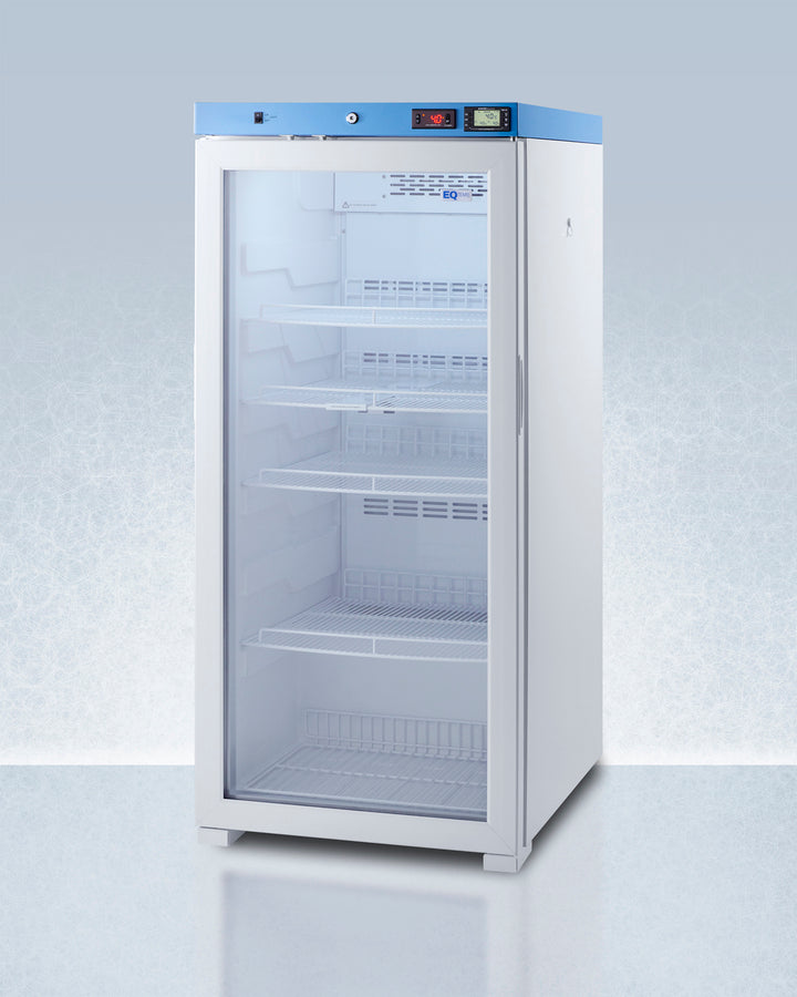 Summit ACR1012G 24″ Wide Upright Medical/Healthcare Refrigerator – 9.88 cu ft Capacity, Glass Door, 2 °C–8 °C Range, White Cabinet