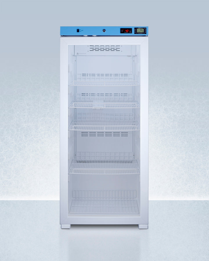 Summit ACR1012G 24″ Wide Upright Medical/Healthcare Refrigerator – 9.88 cu ft Capacity, Glass Door, 2 °C–8 °C Range, White Cabinet