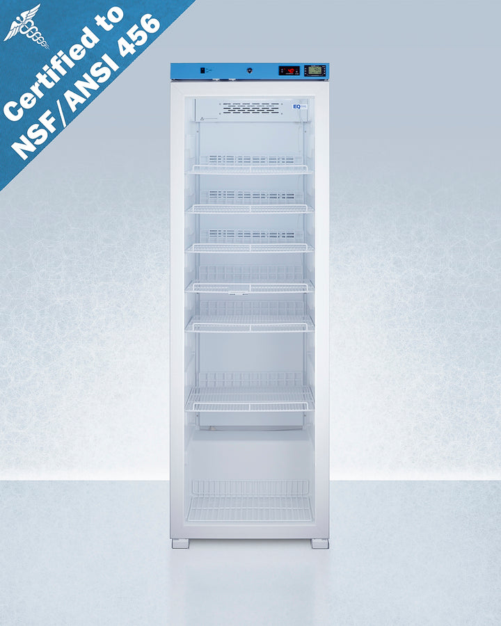 Summit ACR1602GNSF456 24″ Wide Upright Medical Refrigerator – 15.53 cu ft Capacity, Glass Door, Certified to NSF/ANSI 456 Vaccine Storage Standard – White Cabinet