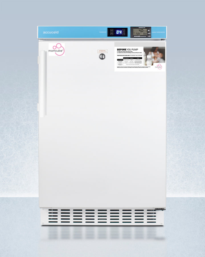 Summit ACR45LMC 24″-Wide MOMCUBE® Breast-Milk Refrigerator – 2.65 cu ft Capacity, ADA-Height, 33-40 °F Range, White Cabinet