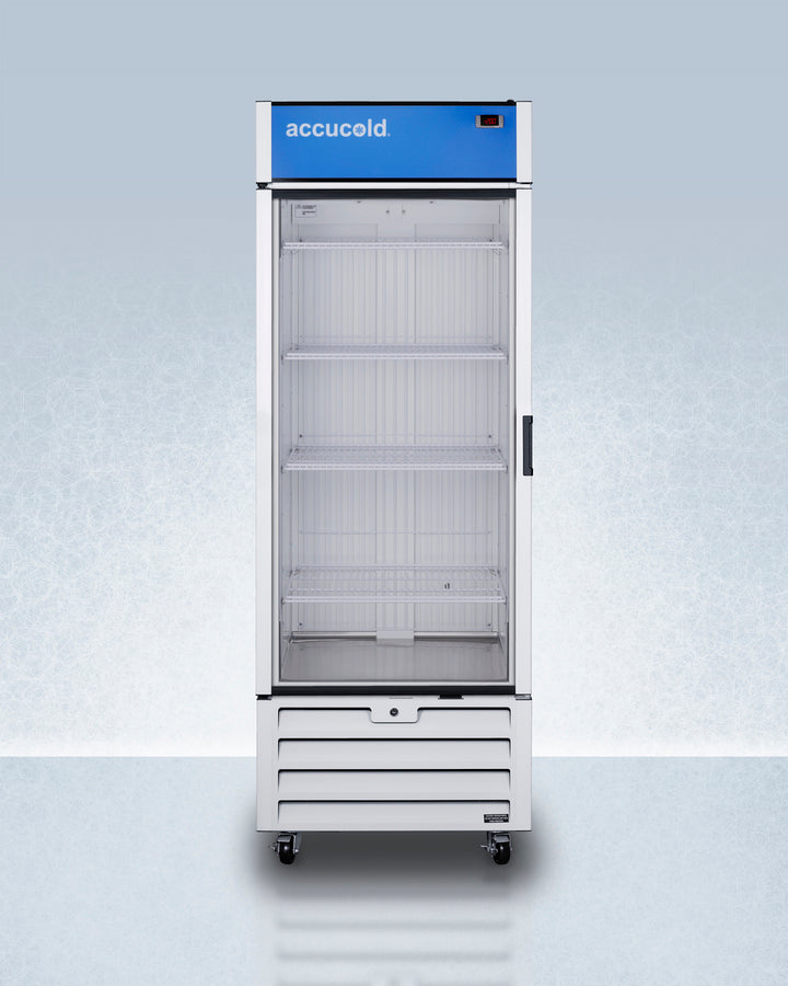 Summit/Accucold AFG26MLLH 21.34 cu. ft. Upright Healthcare Freezer – Glass Door, White Cabinet
