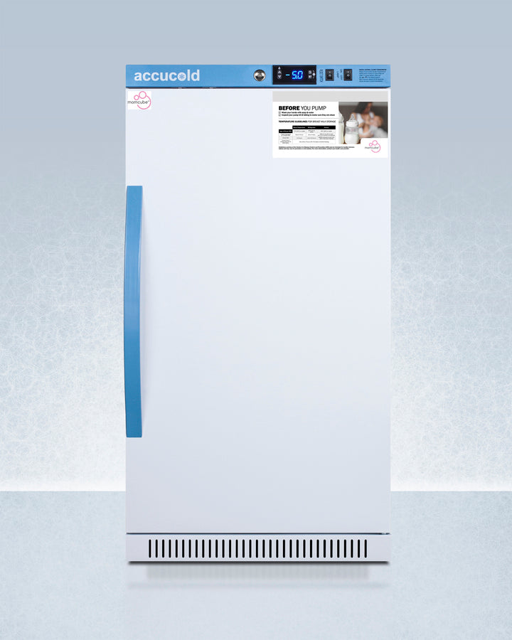Summit AFZ2PVBIADAMC 2.47 cu ft MOMCUBE® Breast-Milk Freezer – ADA-Height (32″) Cabinet, −18 °F to −4 °F, Digital Controls, White Finish