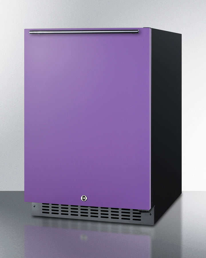 Summit AL54P 24″ Wide Built-In All-Refrigerator – Lavender Purple Door / Black Cabinet