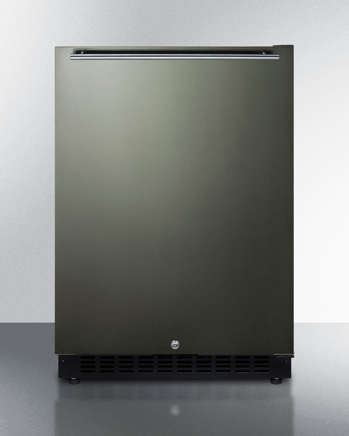 Summit AL54KSHH 24″ Wide Built-In ADA All-Refrigerator — Black Stainless Steel Door, 4.8 cu. ft.