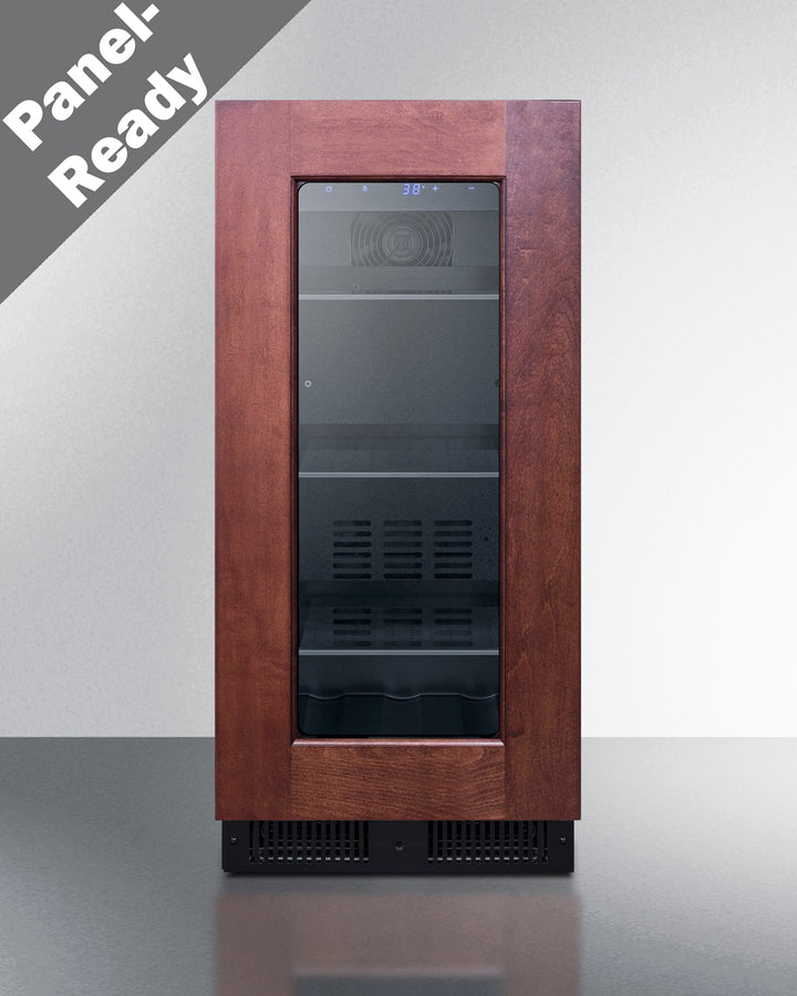 Summit ALBV15PNR 15″ Wide ADA-Height Built-In Beverage Center – Panel-Ready Glass Door