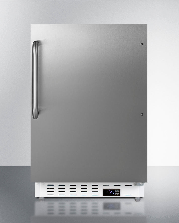 Summit ALR46WCSS 21″ Wide ADA-Height Built-In All-Refrigerator – Stainless Steel Cabinet & Door