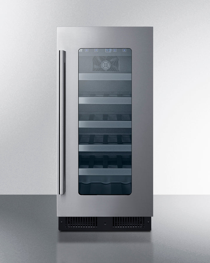 Summit ALWC15 14.75" Wide 2.2 Cu.Ft. 23 Bottle ADA Wine Cellar – Built-In/Freestanding, Black