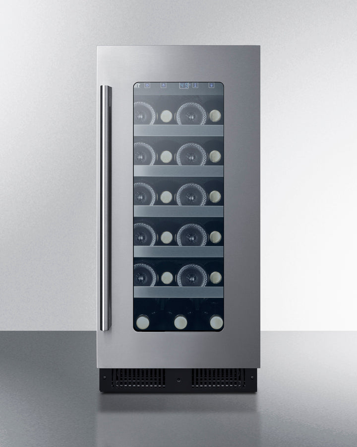 Summit ALWC15 14.75" Wide 2.2 Cu.Ft. 23 Bottle ADA Wine Cellar – Built-In/Freestanding, Black