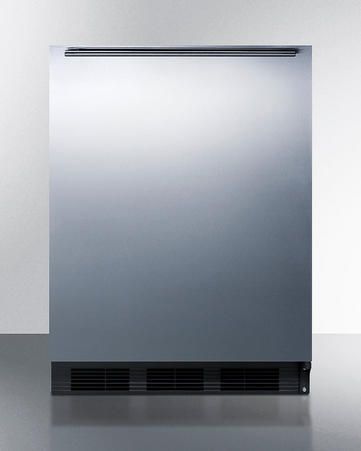 Summit AR5BS 24″ Wide Built-In All-Refrigerator – ADA-Height, Stainless Steel Door, Black Cabinet