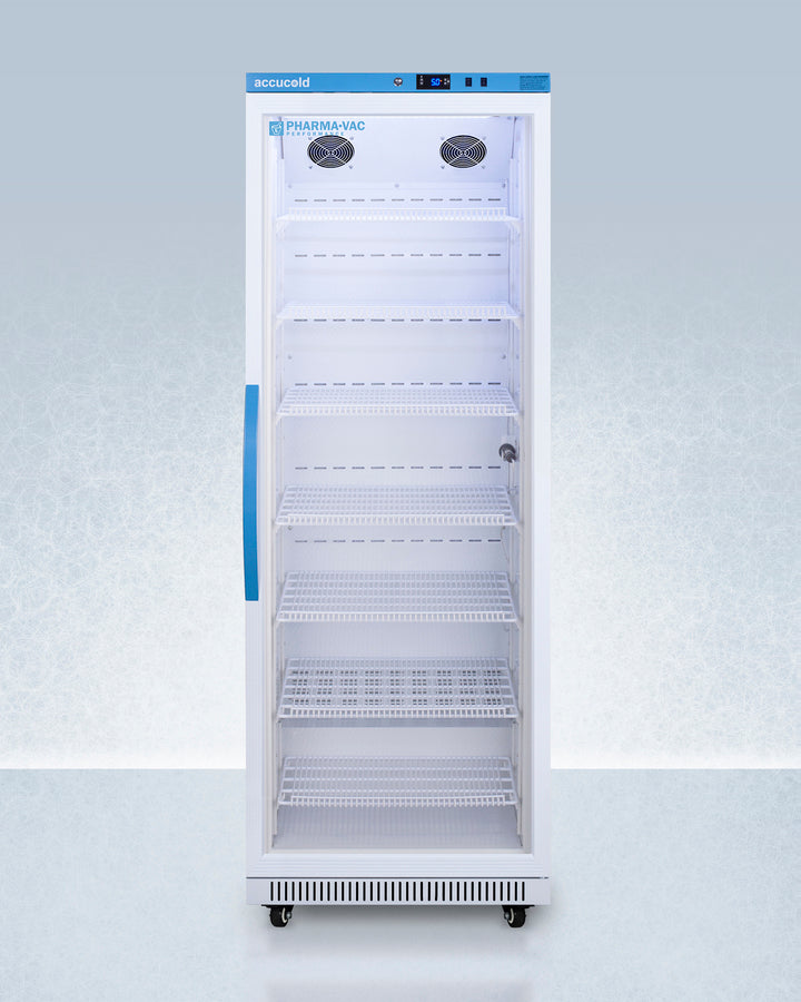 Accucold ARG18PV 18 cu ft Upright Vaccine/Pharma Refrigerator – 24″ Wide, Glass Door, +2 °C to +8 °C