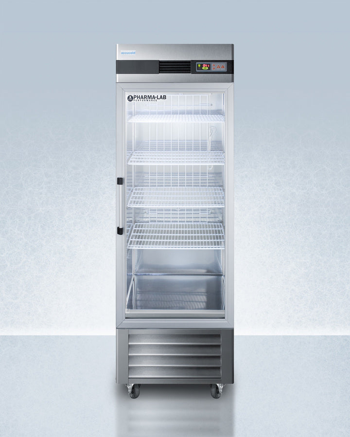Accucold ARG23ML 23 cu ft Upright Medical/Pharmacy Refrigerator – Stainless Steel, Glass Door, Digital Control