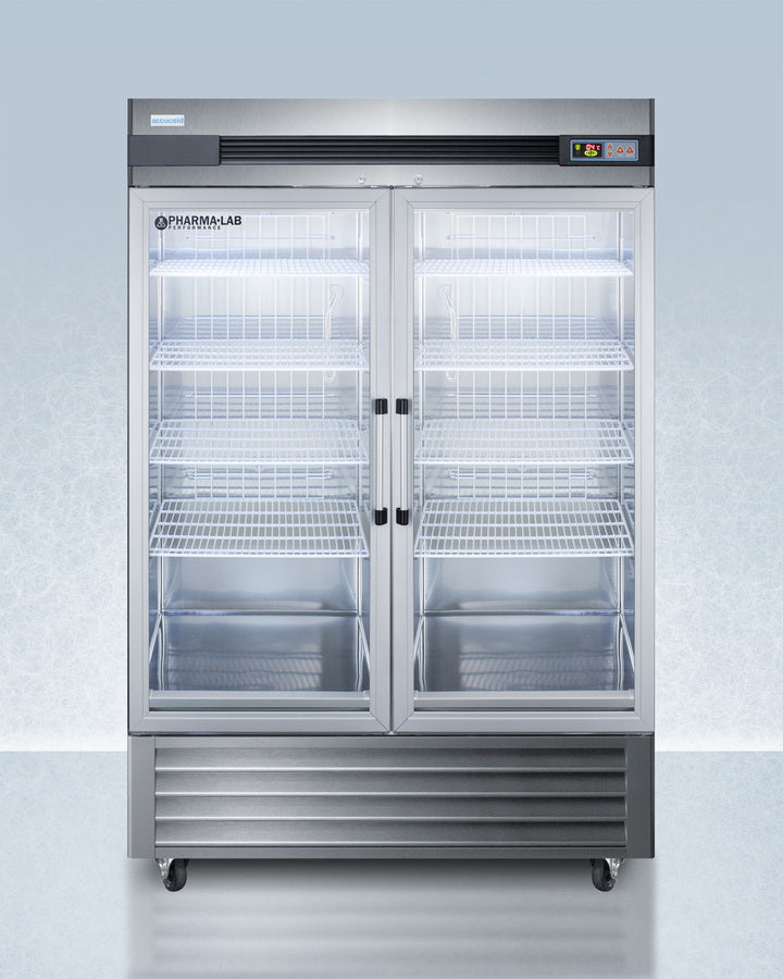 Accucold ARG49ML 49 cu.ft. Upright Pharmacy/Medical Refrigerator – Glass Doors, Stainless-Steel Cabinet