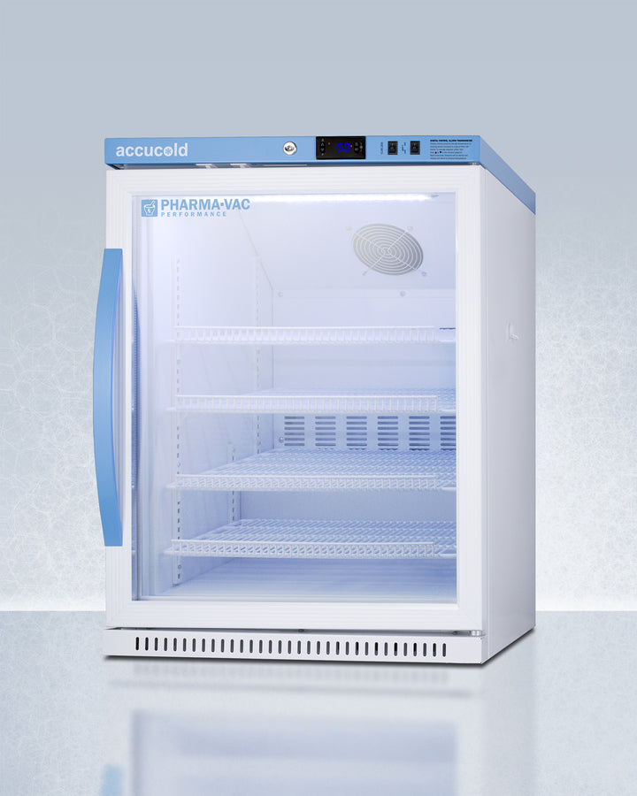 Accucold ARG61PVBIADA 6 cu. ft. ADA-Height Vaccine / Laboratory Refrigerator – Glass Door