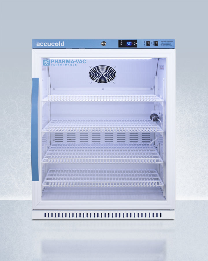 Accucold ARG61PVBIADA 6 cu. ft. ADA-Height Vaccine / Laboratory Refrigerator – Glass Door