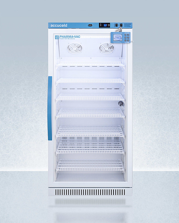 Accucold ARG8PVDL2B 8 cu. ft. Upright Vaccine Refrigerator – Glass-Door, 2–8 °C, White Cabinet