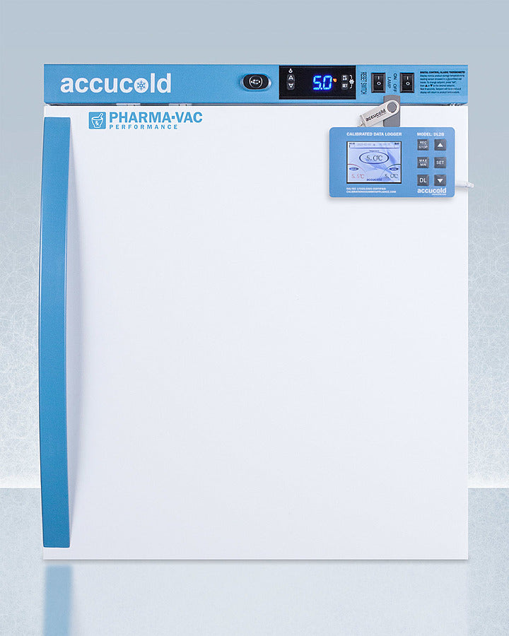 Accucold ARS1PVDL2B 1 cu. ft. Compact Vaccine Refrigerator – White, Digital Controls, Lock