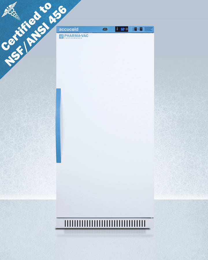 Accucold ARS8PV456 8 cu.ft. Upright Vaccine Refrigerator – NSF 456 Certified, Digital Temp Control (White Cabinet)