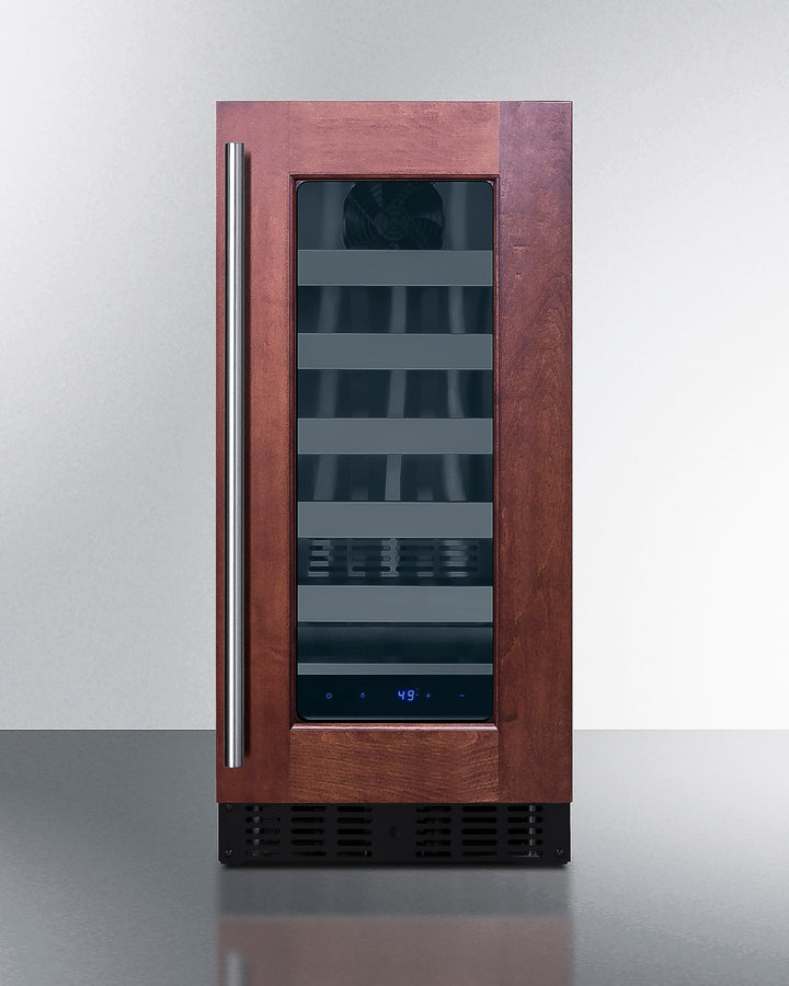 Summit ASDW1522PNR 15" Wide 1.8 Cu.Ft. ADA Compliant Built-In Wine Cellar – Panel-Ready, Shallow Depth, Black Cabinet