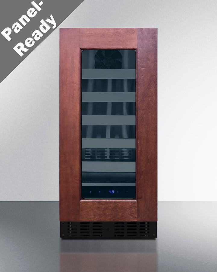 Summit ASDW1522PNR 15" Wide 1.8 Cu.Ft. ADA Compliant Built-In Wine Cellar – Panel-Ready, Shallow Depth, Black Cabinet