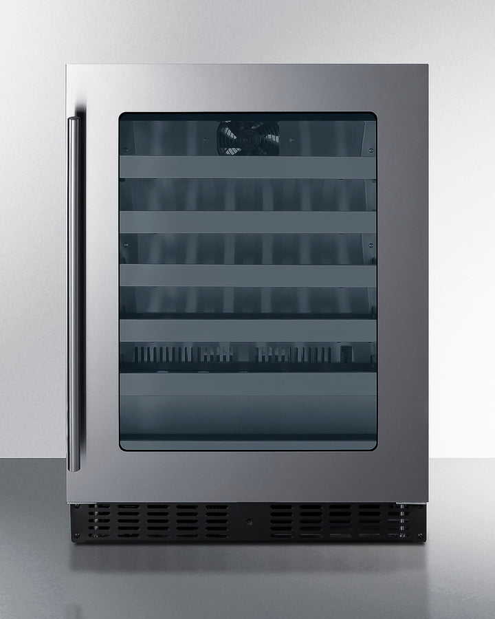 Summit ASDW2412 24″ Wide ADA-Height Shallow Wine Cellar – Glass Door, Lockable