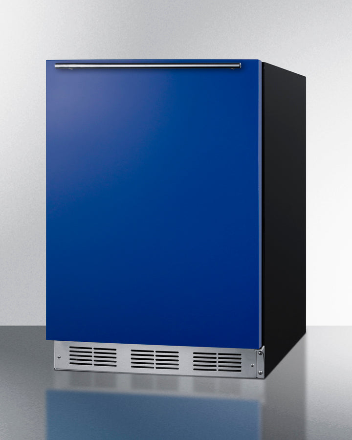 Summit BAR631BKBADA 24″ Wide ADA-Height All-Refrigerator – Cobalt Blue Door, 5.8 cu ft