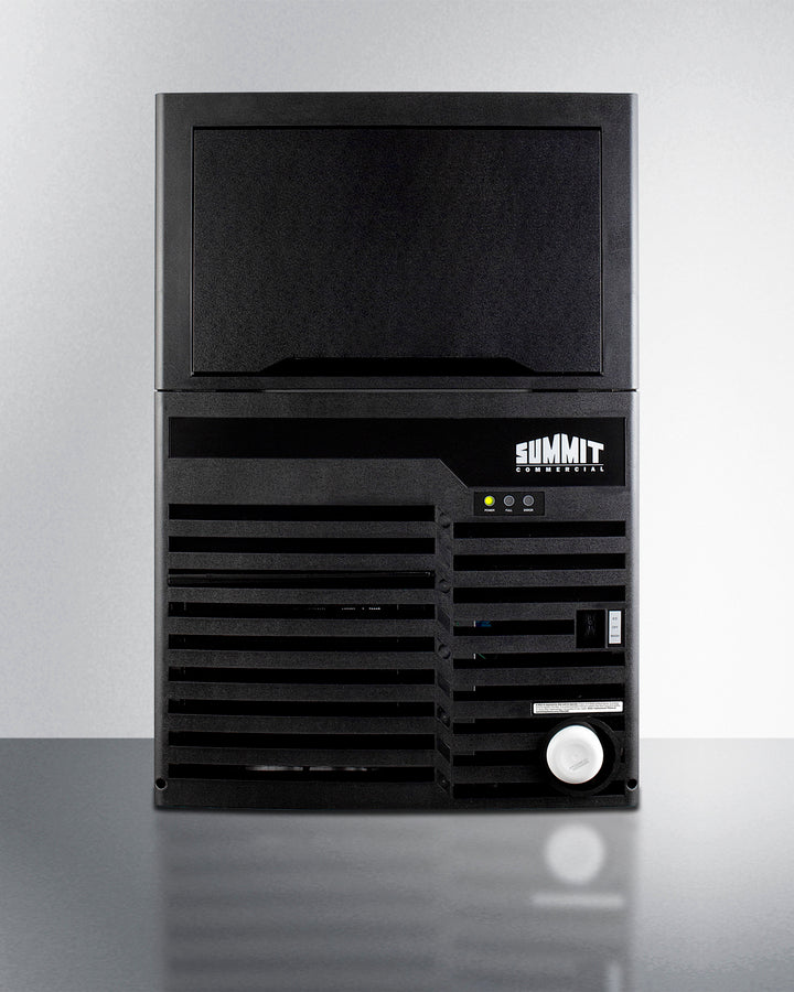 Summit BIM100 100 lb/Day Clear-Cube Commercial Ice Maker – 27 lb Storage, Stainless-Steel Cabinet