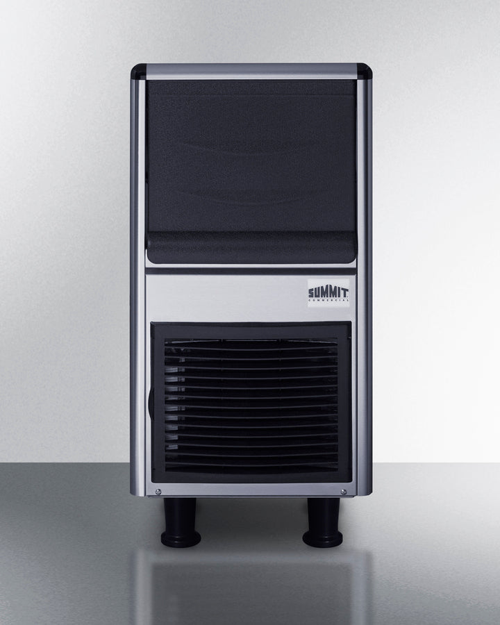 Summit BIM77BU 15″ Wide Commercial Bullet Ice Machine – 77 lb/Day Production, Stainless Steel Cabinet, Black Lift-Up Lid