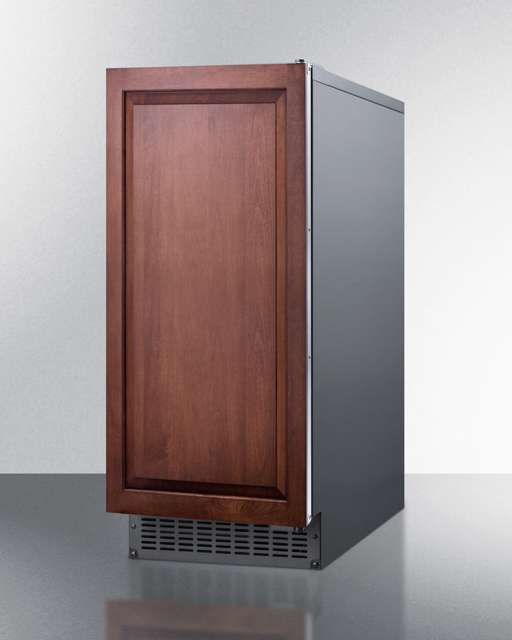 Summit BIM68OSGDRIF 15″ Wide Built-In/Outdoor Clear Ice Maker – Panel-Ready, Gravity-Drain