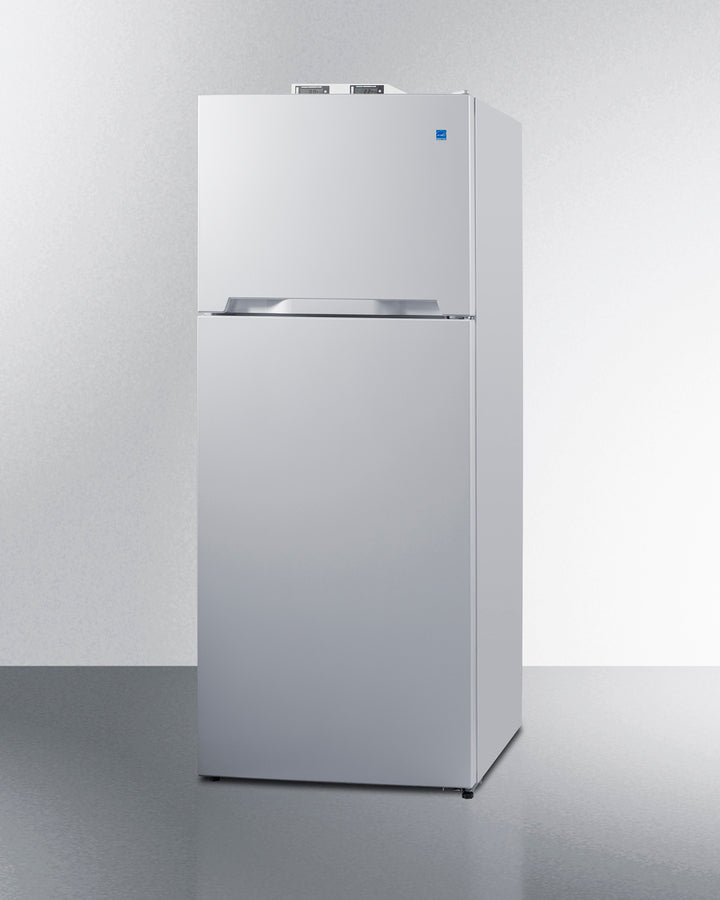 Summit BKRF151W 15 cu. ft Break-Room Refrigerator-Freezer – White Cabinet, Frost-Free, Top-Mount Freezer