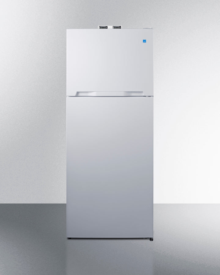 Summit BKRF151W 15 cu. ft Break-Room Refrigerator-Freezer – White Cabinet, Frost-Free, Top-Mount Freezer