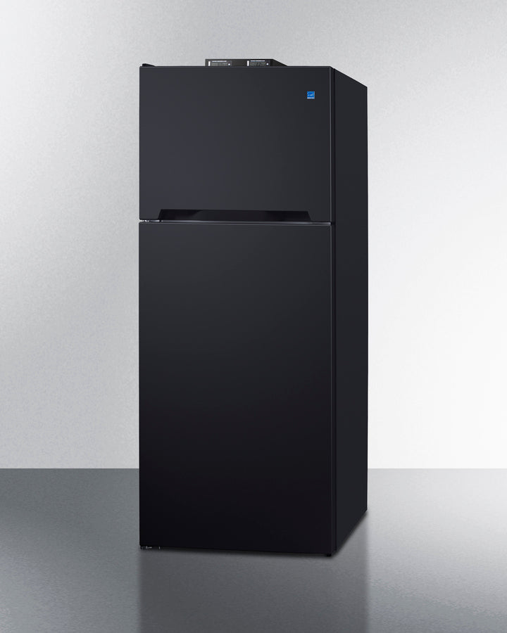Summit BKRF152B 28″ Wide Top-Mount Refrigerator-Freezer – 15.3 cu ft Capacity, Frost-Free, Black Stainless Steel Finish