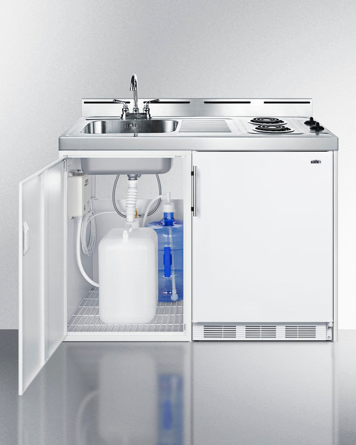 Summit CKPUMPKIT “No-Plumbing” Water Pump Kit – 5 Gallon Fresh Jug + 6 Gallon Waste Tank, 110 V Pump, Hardware Included