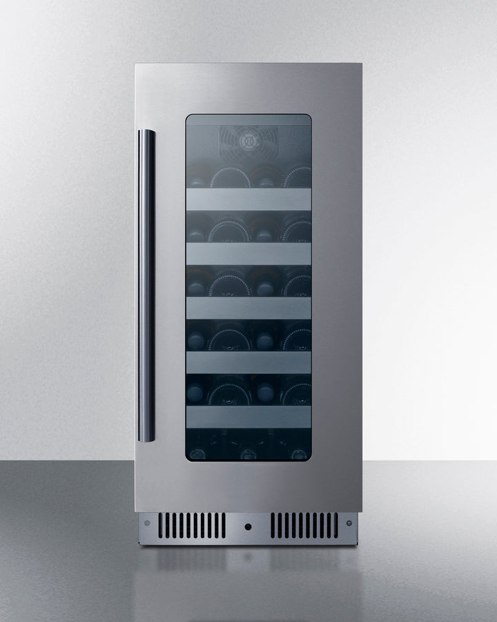 Summit CL155WC1CSS 15″ Wide Built-In Wine Cellar – Stainless Steel/Glass Door Cabinet