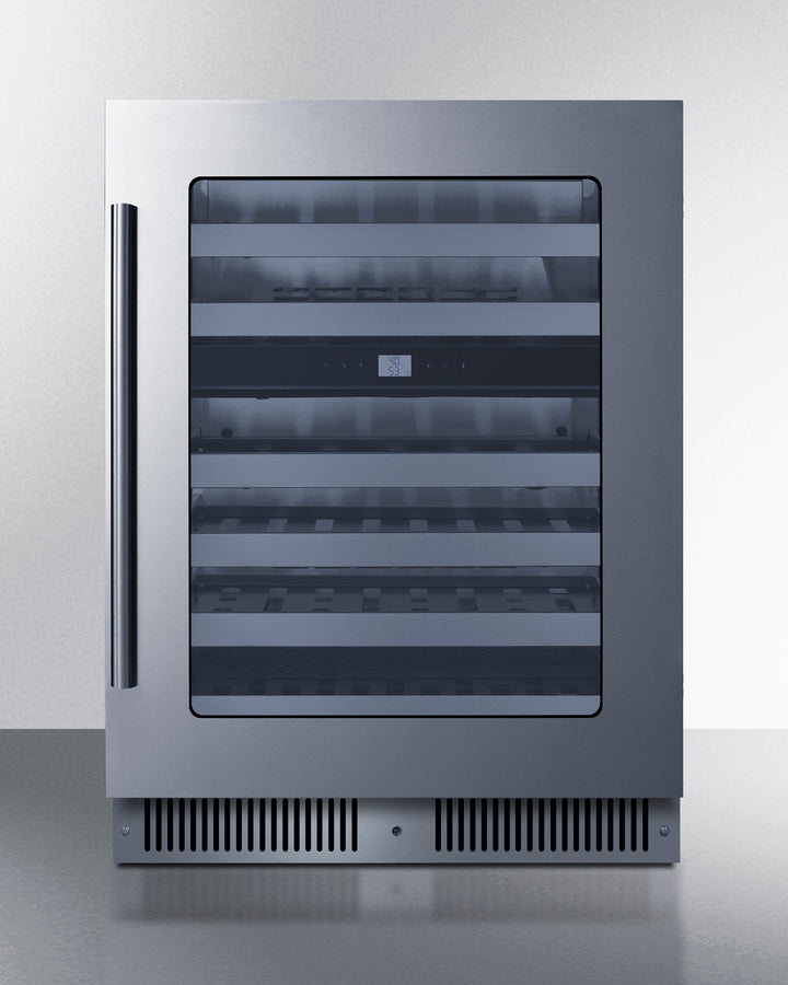 Summit CL244WC2 24″ Wide Dual-Zone Built-In Wine Cellar – Black Cabinet, Glass Door