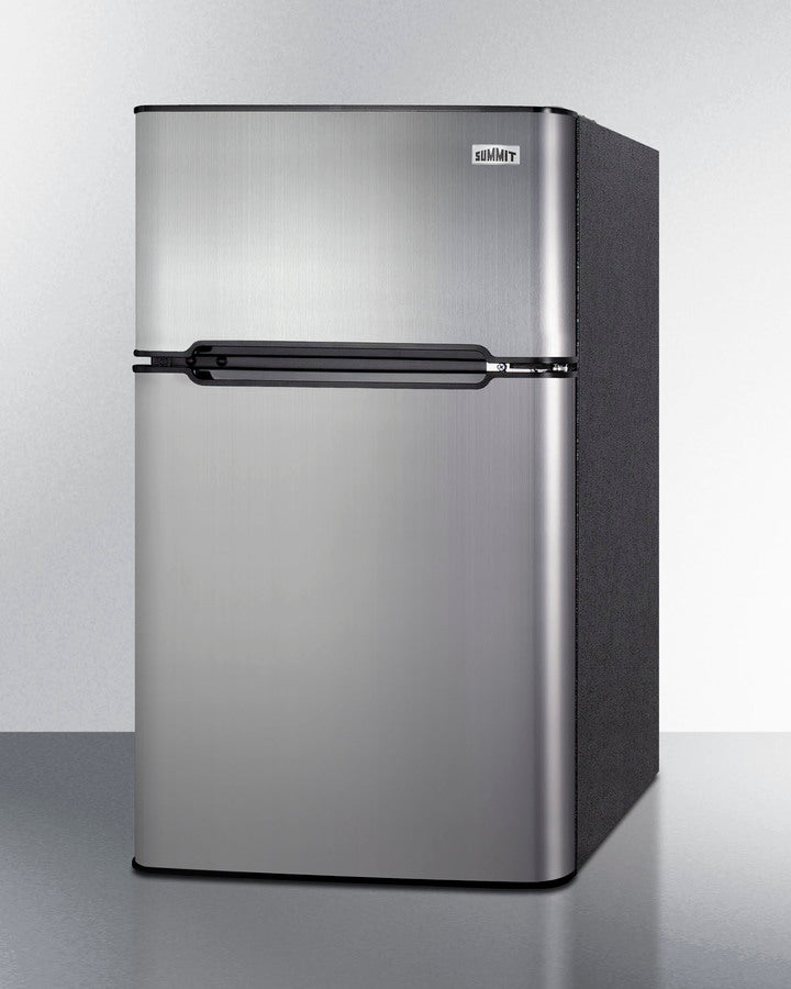 Summit CP34BSSADA 19″ Wide 2-Door Refrigerator-Freezer – Stainless Steel / Black Cabinet (ADA Height)