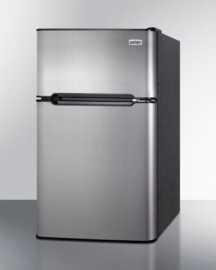 Summit CP34BSS 19″ Wide 2-Door Refrigerator-Freezer – Stainless Steel Door / Black Cabinet