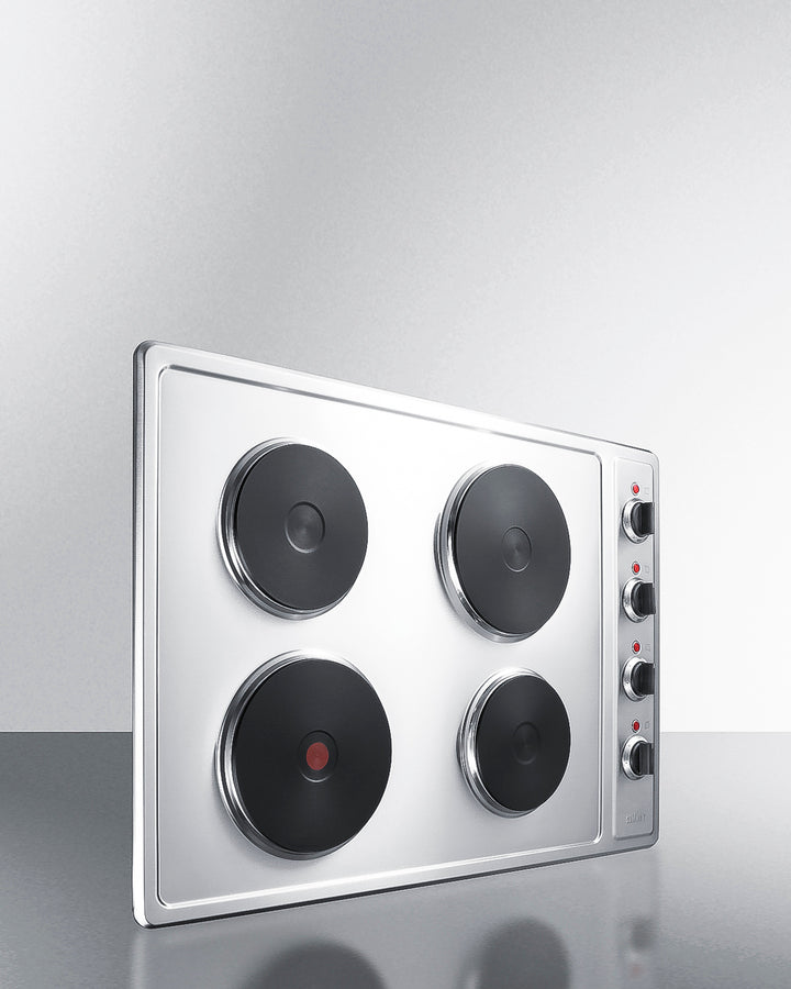 Summit CSD4B300 30″ Wide 230V 4-Burner Solid-Disk Cooktop – Stainless Steel