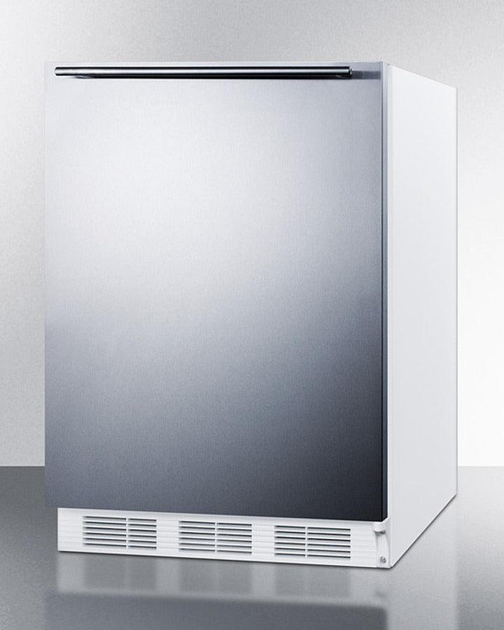 Summit CT661WSSHH 24" Wide 5.04 Cu.Ft. Refrigerator-Freezer – ENERGY STAR, Stainless Steel