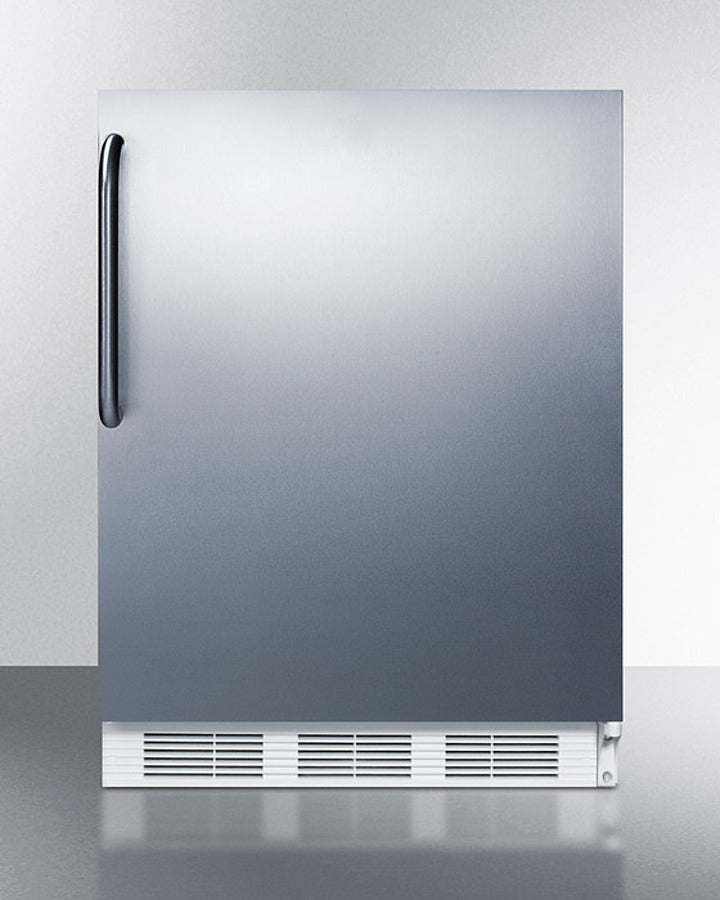 Summit CT661WSSTB 24" Wide 5.04 Cu.Ft. Refrigerator-Freezer – ENERGY STAR, Stainless Steel