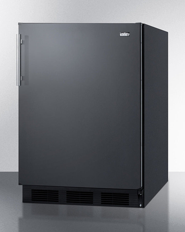 Summit CT663BKADA 24″ Wide ADA-Height Refrigerator-Freezer – Black Cabinet & Door