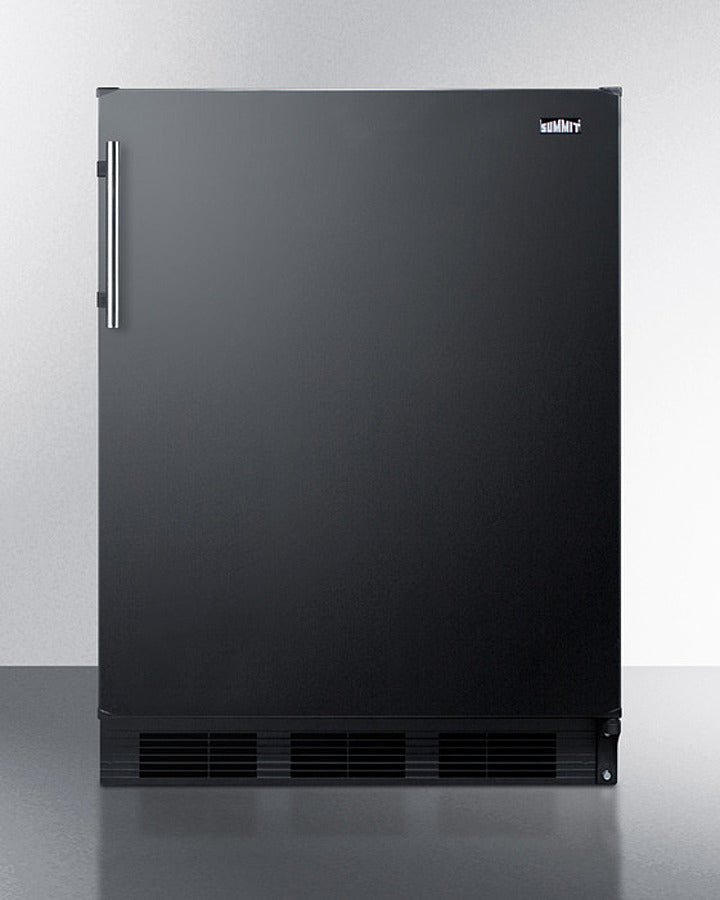 Summit CT663BKADA 24″ Wide ADA-Height Refrigerator-Freezer – Black Cabinet & Door