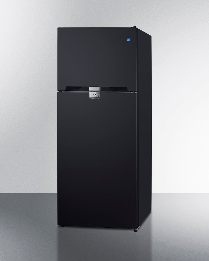 Summit CTR152BLLF2 28″ Wide Top-Mount Frost-Free Refrigerator-Freezer – 14.3 cu ft Capacity, Black Finish, Factory-Installed Combination Lock