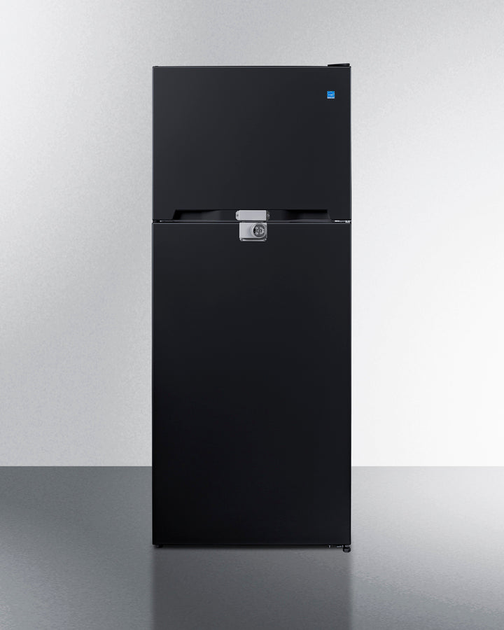 Summit CTR152BLLF2 28″ Wide Top-Mount Frost-Free Refrigerator-Freezer – 14.3 cu ft Capacity, Black Finish, Factory-Installed Combination Lock